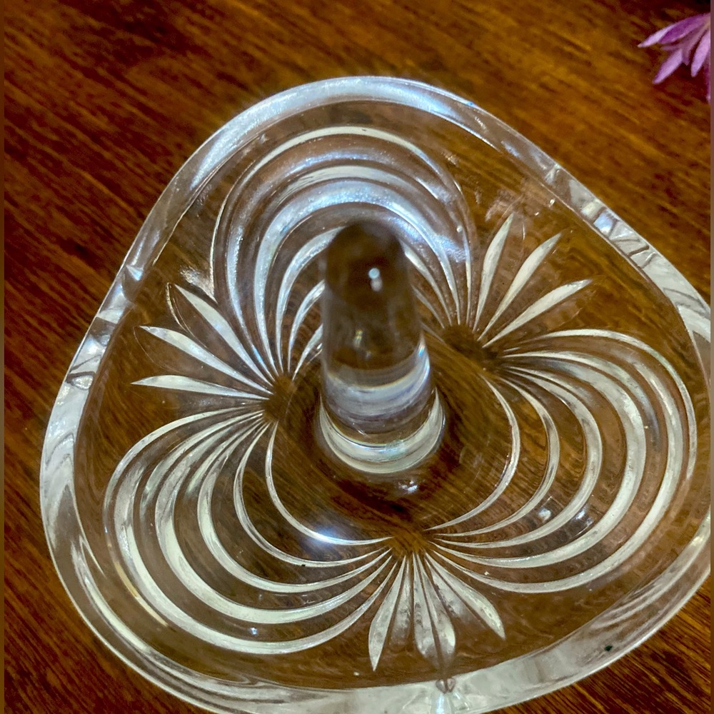 Vintage Crystal lead Ring Holder